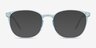 Spoken Clear Blue Plastic-metalMontures de lunettes de vue d'EyeBuyDirect, Avec des Verres Teintés