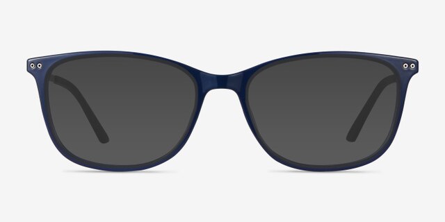 Clarity Blue Plastic-metalEyeglass Frames from EyeBuyDirect, with Tinted Lenses