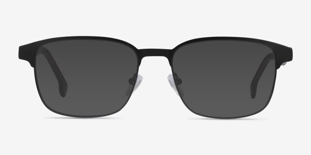 Meta Noir Acetate-metalMontures de lunettes de vue d'EyeBuyDirect, Avec des Verres Teintés