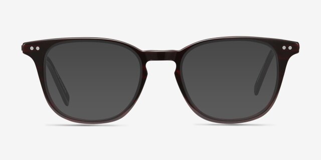 Candor Red AcetateEyeglass Frames from EyeBuyDirect, with Tinted Lenses