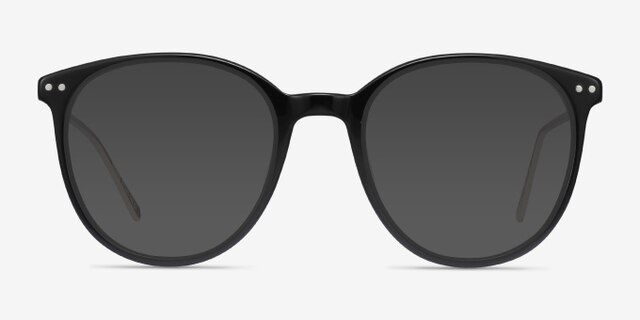Oriana Black Acetate-metalEyeglass Frames from EyeBuyDirect, with Tinted Lenses
