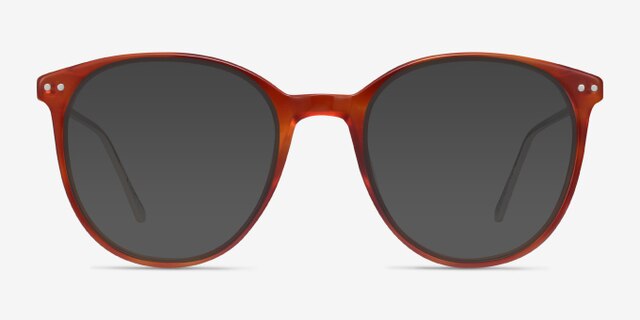 Oriana Orange Acetate-metalEyeglass Frames from EyeBuyDirect, with Tinted Lenses