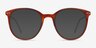 Oriana Orange Acetate-metalEyeglass Frames from EyeBuyDirect, with Tinted Lenses