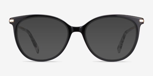 Attitude Black Acetate-metalEyeglass Frames from EyeBuyDirect, with Tinted Lenses