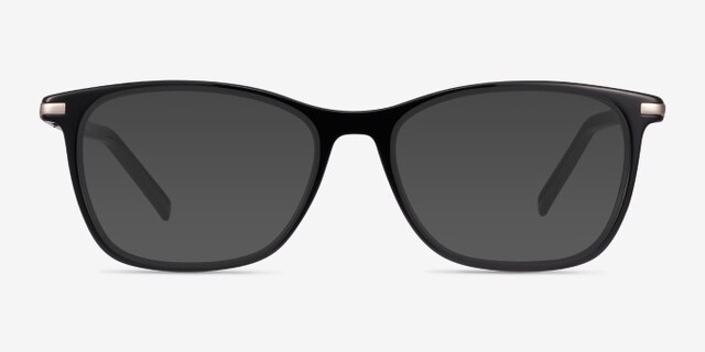 Field Black Acetate-metalEyeglass Frames from EyeBuyDirect, with Tinted Lenses