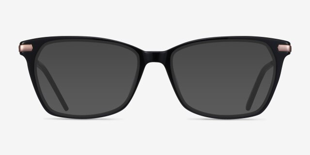 Forward Black Acetate-metalEyeglass Frames from EyeBuyDirect, with Tinted Lenses