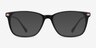 Plaza Black Acetate-metalEyeglass Frames from EyeBuyDirect, with Tinted Lenses