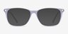 Plaza Purple Striped Acetate-metalEyeglass Frames from EyeBuyDirect, with Tinted Lenses