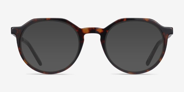 The Cycle Dark Tortoise Acetate-metalEyeglass Frames from EyeBuyDirect, with Tinted Lenses