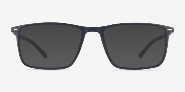 Simon Navy Plastic-metalEyeglass Frames from EyeBuyDirect, with Tinted Lenses