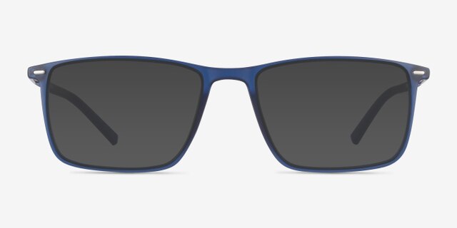 Simon Blue Plastic-metalEyeglass Frames from EyeBuyDirect, with Tinted Lenses