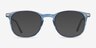 Toulouse Blue Acetate-metalEyeglass Frames from EyeBuyDirect, with Tinted Lenses