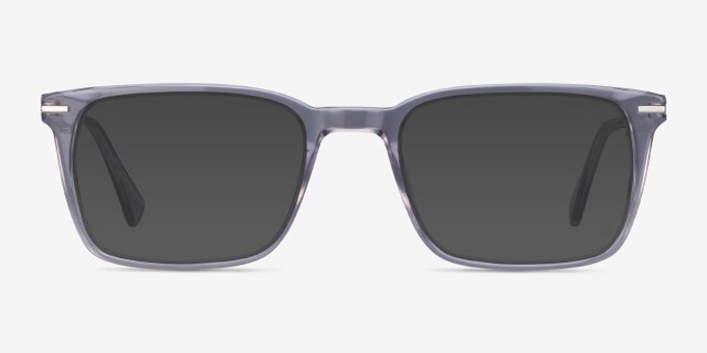 Nox Gray Acetate-metalEyeglass Frames from EyeBuyDirect, with Tinted Lenses