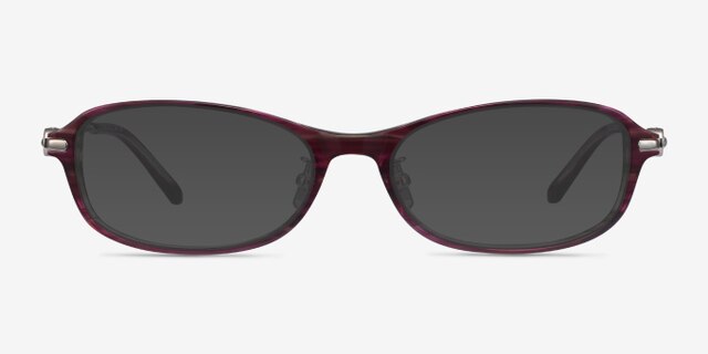 Lise Pink Striped AcetateEyeglass Frames from EyeBuyDirect, with Tinted Lenses