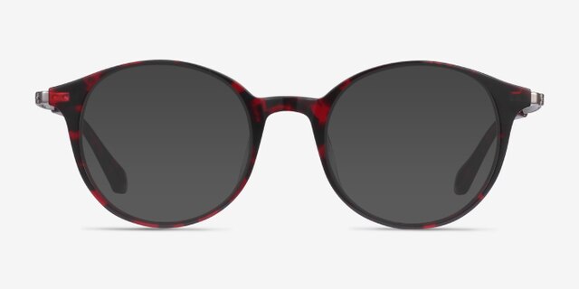 Jude Red Tortoise AcetateEyeglass Frames from EyeBuyDirect, with Tinted Lenses