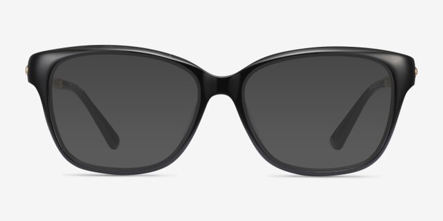Ouro Black Golden AcetateEyeglass Frames from EyeBuyDirect, with Tinted Lenses