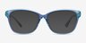 Ouro Blue AcetateEyeglass Frames from EyeBuyDirect, with Tinted Lenses