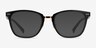 Biblio Noir Acetate-metalMontures de lunettes de vue d'EyeBuyDirect, Avec des Verres Teintés