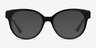 Vee Black AcetateEyeglass Frames from EyeBuyDirect, with Tinted Lenses