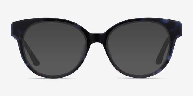 Vee Blue Floral AcetateEyeglass Frames from EyeBuyDirect, with Tinted Lenses