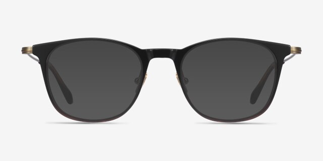 Walker Black Brown Acetate-metalMontures de lunettes de vue d'EyeBuyDirect, Avec des Verres Teintés