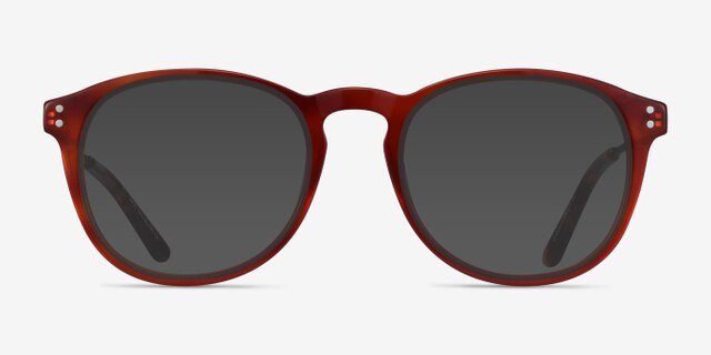 Akio Orange Acetate-metalEyeglass Frames from EyeBuyDirect, with Tinted Lenses