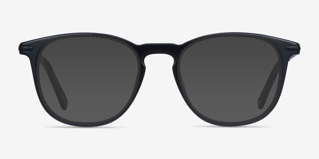 Villeneuve Black Acetate-metalEyeglass Frames from EyeBuyDirect, with Tinted Lenses
