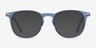 Villeneuve Blue Acetate-metalEyeglass Frames from EyeBuyDirect, with Tinted Lenses