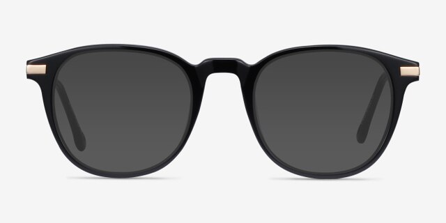 Giverny Noir Acetate-metalMontures de lunettes de vue d'EyeBuyDirect, Avec des Verres Teintés