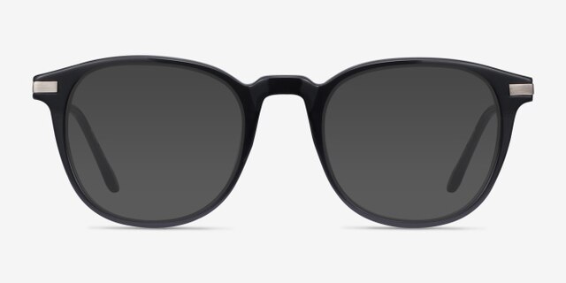 Giverny Gris Acetate-metalMontures de lunettes de vue d'EyeBuyDirect, Avec des Verres Teintés