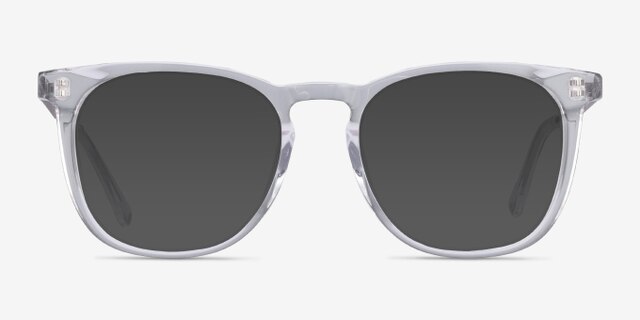 Vibes Clear Acetate-metalEyeglass Frames from EyeBuyDirect, with Tinted Lenses