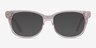 Story Clear Pink Acetate-metalMontures de lunettes de vue d'EyeBuyDirect, Avec des Verres Teintés