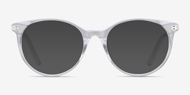 Solver Clear Acetate-metalEyeglass Frames from EyeBuyDirect, with Tinted Lenses