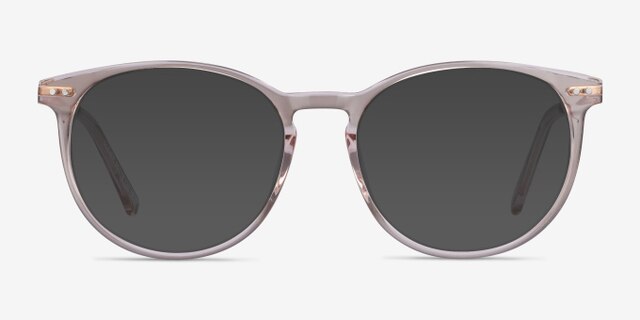 Clever Pink Acetate-metalEyeglass Frames from EyeBuyDirect, with Tinted Lenses