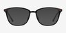 Traverse Gunmetal Black Acetate-metalEyeglass Frames from EyeBuyDirect, with Tinted Lenses