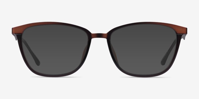 Traverse Café Acetate-metalMontures de lunettes de vue d'EyeBuyDirect, Avec des Verres Teintés