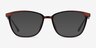 Traverse Café Acetate-metalMontures de lunettes de vue d'EyeBuyDirect, Avec des Verres Teintés