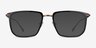 Glimpse Black Gold Acetate-metalMontures de lunettes de vue d'EyeBuyDirect, Avec des Verres Teintés