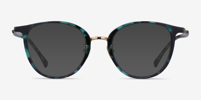 Aloft Green Floral Acetate-metalEyeglass Frames from EyeBuyDirect, with Tinted Lenses