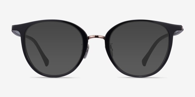 Aloft Black AcetateEyeglass Frames from EyeBuyDirect, with Tinted Lenses