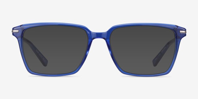 Sense Blue Acetate-metalEyeglass Frames from EyeBuyDirect, with Tinted Lenses