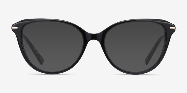 Turner Black Acetate-metalEyeglass Frames from EyeBuyDirect, with Tinted Lenses