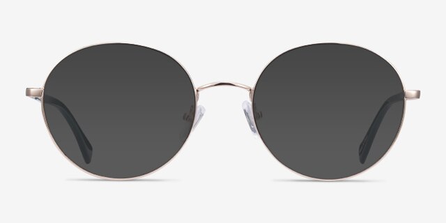 Thea Gold Acetate-metalEyeglass Frames from EyeBuyDirect, with Tinted Lenses
