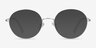 Thea Silver Acetate-metalEyeglass Frames from EyeBuyDirect, with Tinted Lenses