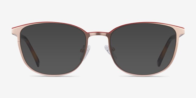 Guide Or rose Acetate-metalMontures de lunettes de vue d'EyeBuyDirect, Avec des Verres Teintés