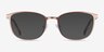 Guide Or rose Acetate-metalMontures de lunettes de vue d'EyeBuyDirect, Avec des Verres Teintés