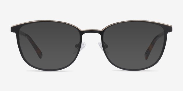 Guide Black & Tortoise Acetate-metalEyeglass Frames from EyeBuyDirect, with Tinted Lenses