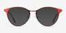 Vestige Rouge Acetate-metalMontures de lunettes de vue d'EyeBuyDirect, Avec des Verres Teintés