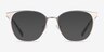 Azimut Gold Acetate-metalEyeglass Frames from EyeBuyDirect, with Tinted Lenses
