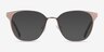 Azimut Rose Gold Acetate-metalEyeglass Frames from EyeBuyDirect, with Tinted Lenses